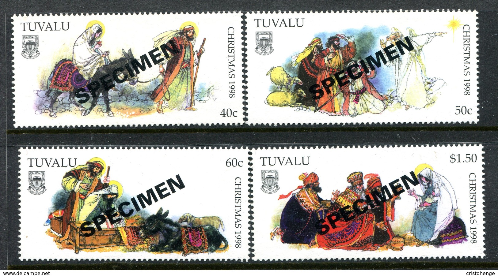 Tuvalu 1998 Christmas - SPECIMEN - Set MNH (SG 827-830) - Tuvalu (fr. Elliceinseln)