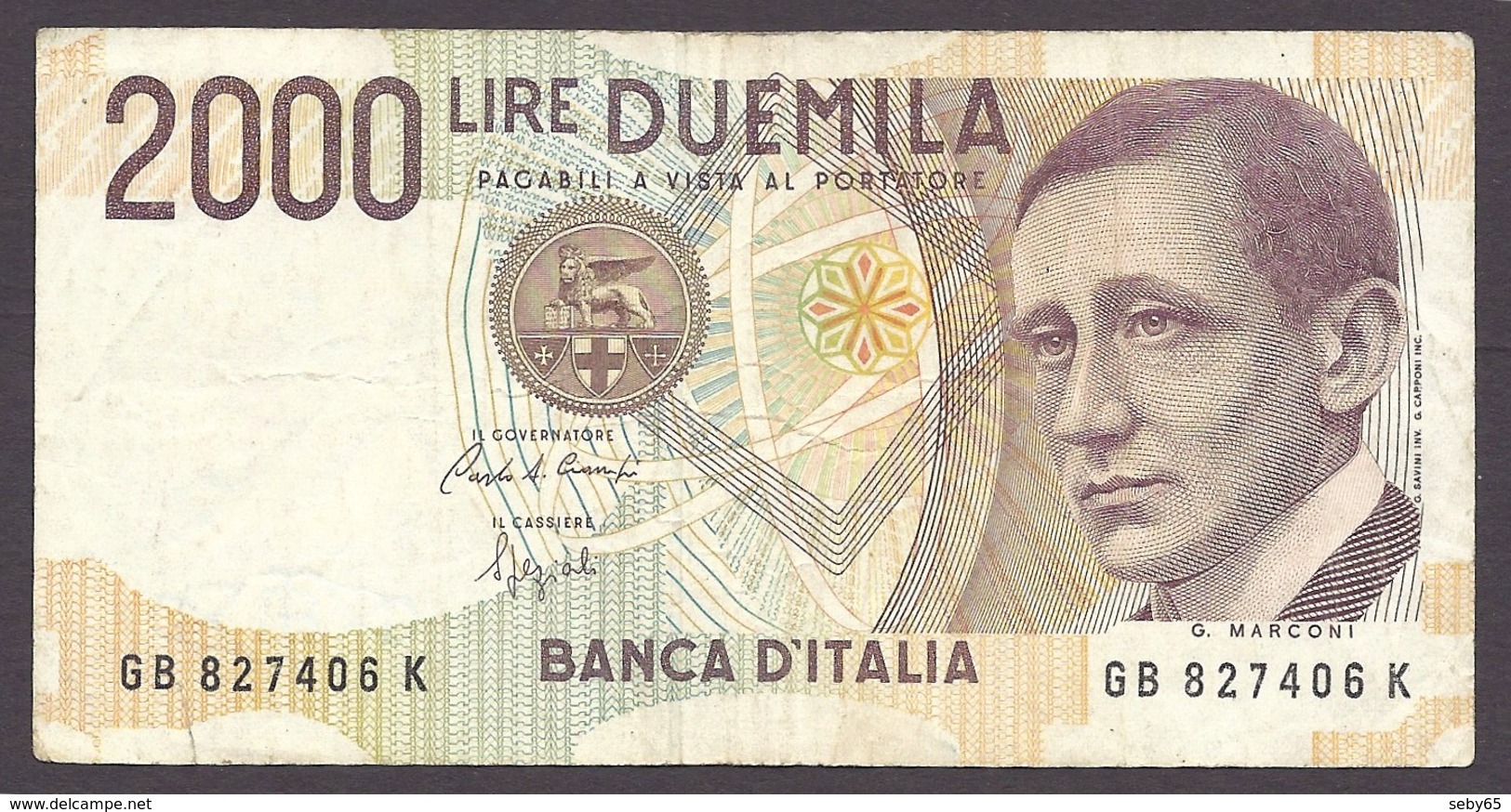 Italia / Italy 1990 - 2000 LIRE, Guglielmo Marconi VF - 2000 Lire