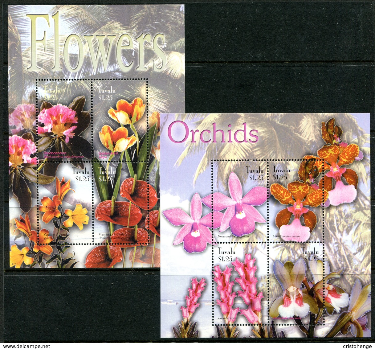 Tuvalu 2003 Butterflies, Birds Flowers & Orchids Sheetlet (4) Set MNH (SG MS1108-1111) - Tuvalu