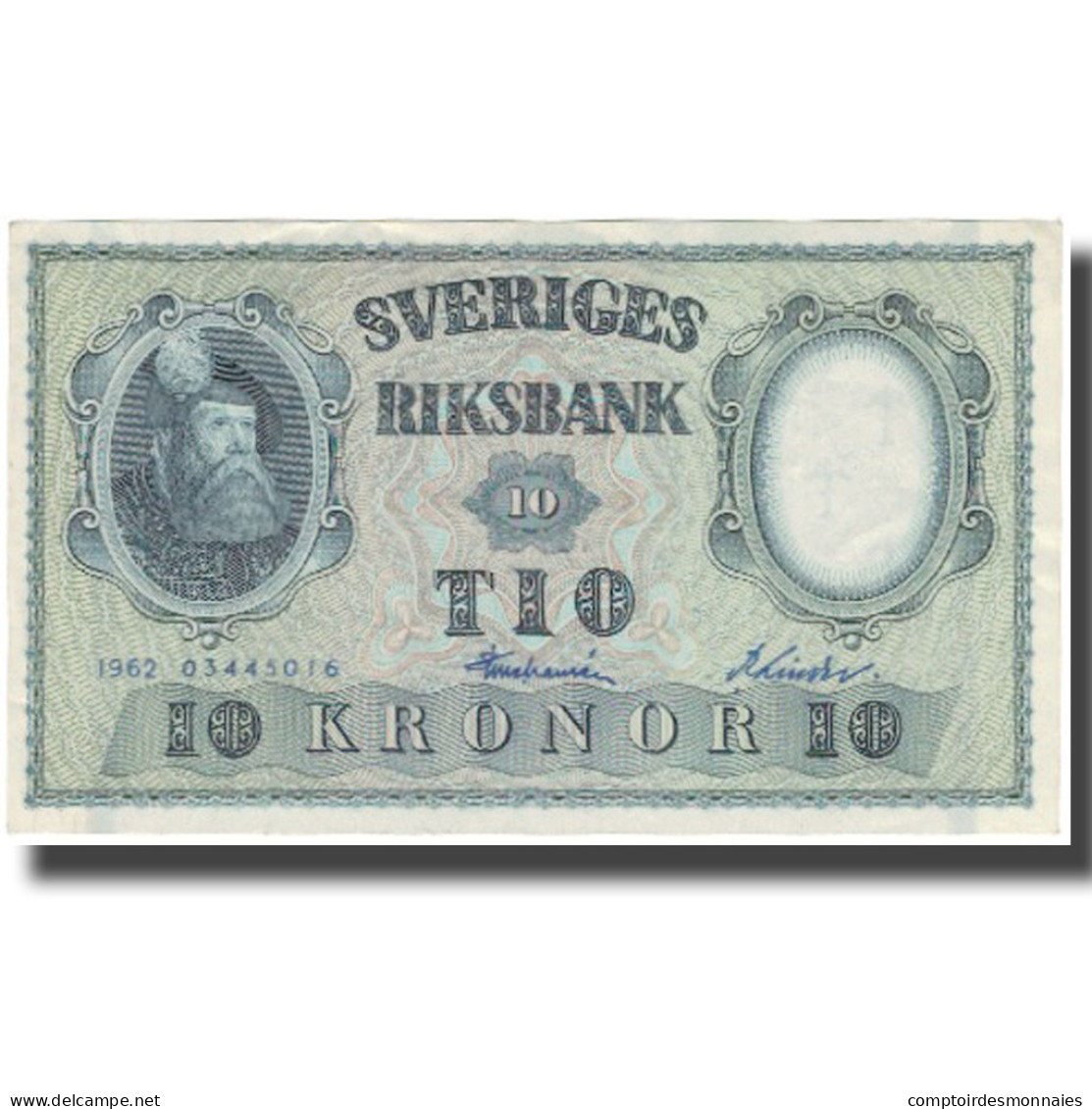 Billet, Suède, 10 Kronor, 1962, 1962, KM:43i, TTB+ - Svezia