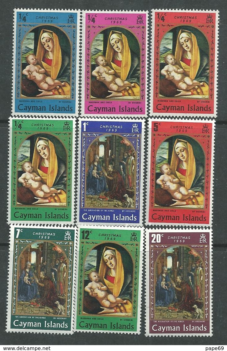 Iles Caïmanes N° 244 / 52 XX Noël : Tableaux La Série Des 9 Valeurs Sans Charnière,  TB - Cayman Islands