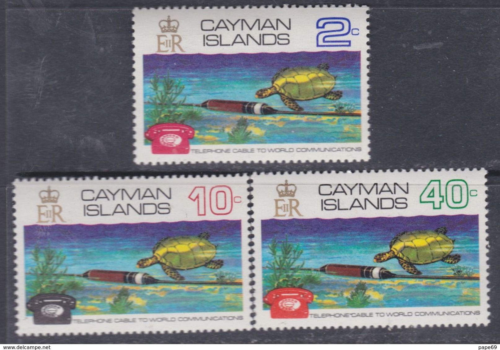 Iles Caïmanes N° 299 / 301 XX Câble Sous-marin Pour Les Liaisons Téléphoniques, Les 3 Valeurs Sans Charnière,  TB - Caimán (Islas)