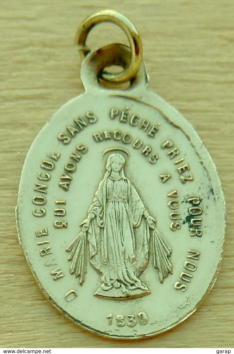 Med-561 Médaille En Laiton Ô Marie Conçue Sans Péché - Religion & Esotericism