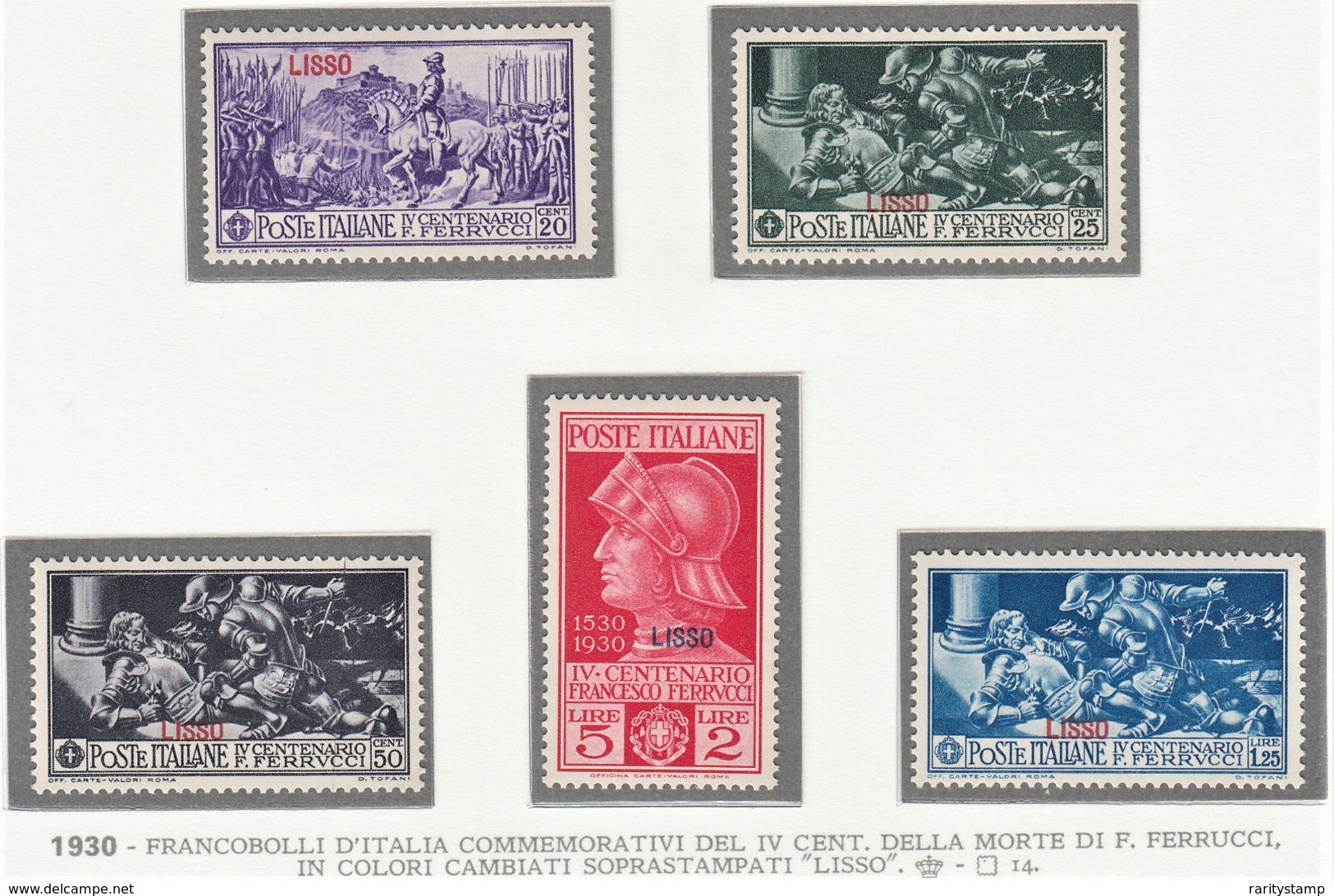 ITALIA 1930  COLONIE E POSSEDIMENTI EGEO 1930 LIPSO  SERIE FERRUCCI SASSONE S.61  MNH  QUALITA' ECCEZZIONALE - Aegean (Lipso)