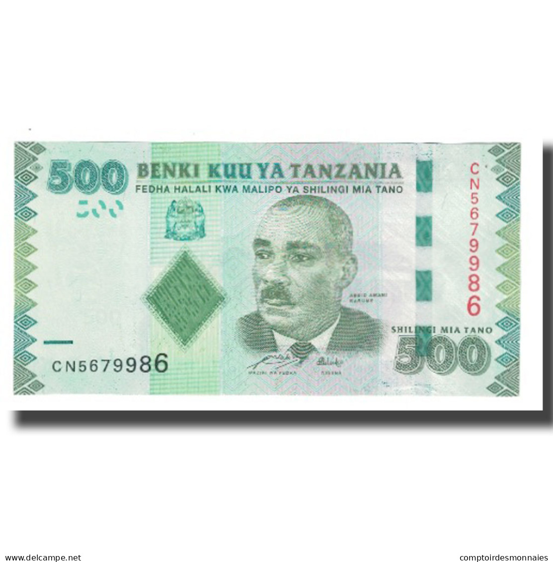 Billet, Tanzania, 500 Shilingi, KM:40, NEUF - Tanzanie