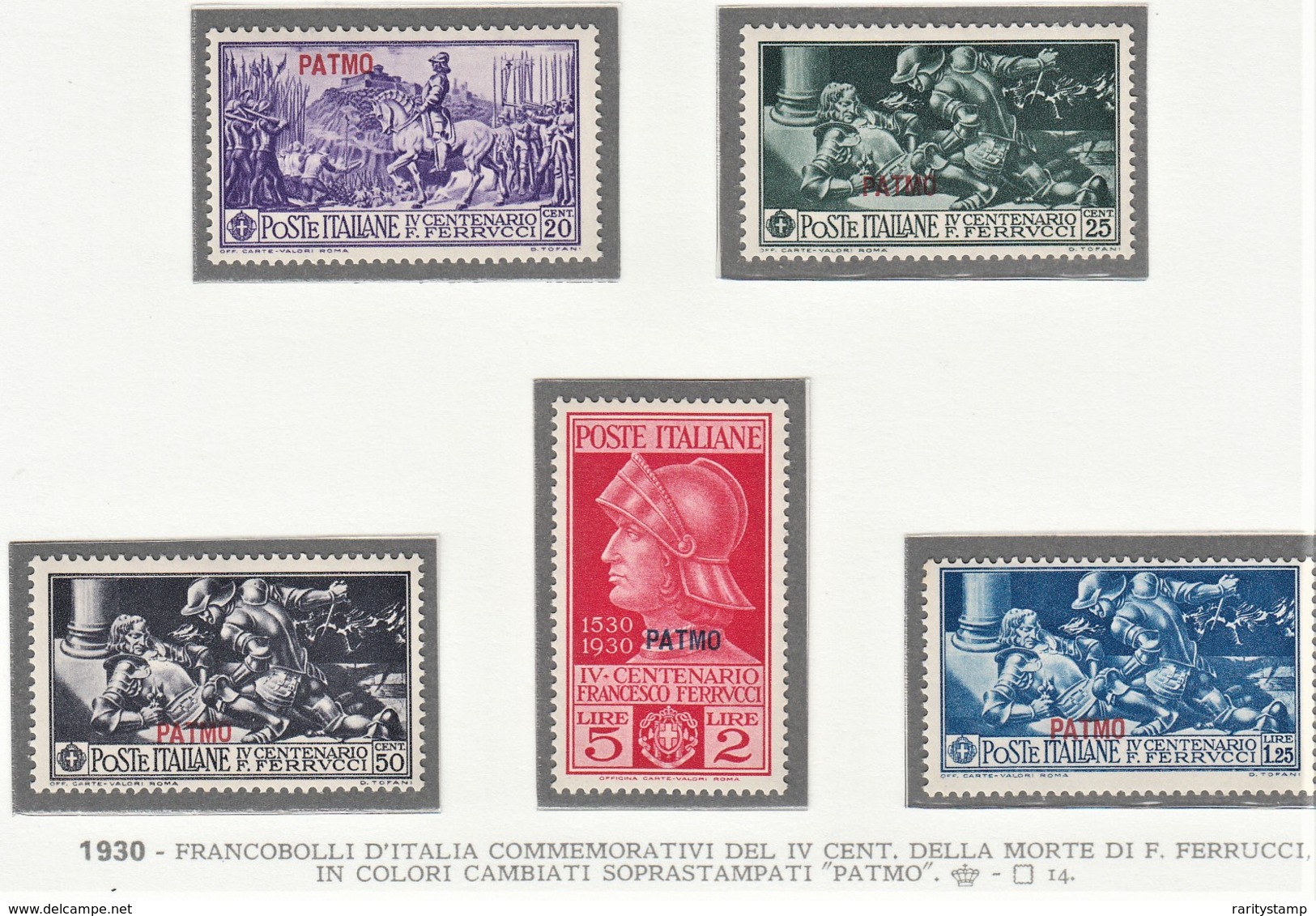 ITALIA 1930  COLONIE E POSSEDIMENTI EGEO 1930 PATMO  SERIE FERRUCCI SASSONE S.67  MNH  QUALITA' ECCEZZIONALE - Aegean (Patmo)