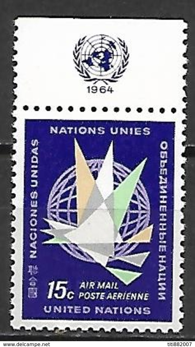 NATIONS UNIES  /   ONU -  Poste Aérienne  -  1963.   Y&T N° 12 ** - Poste Aérienne