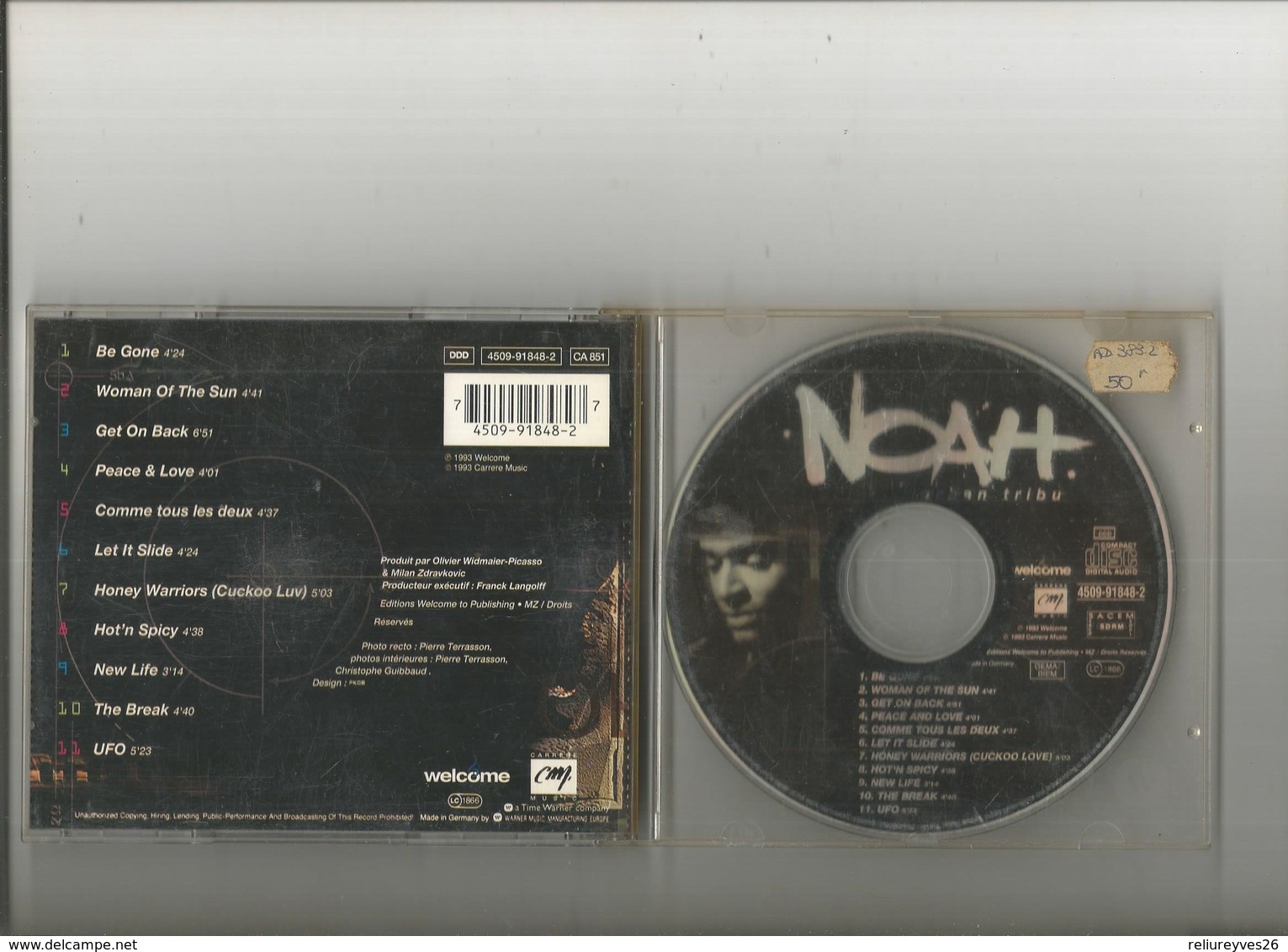 CD. Noah , Urban Tribu  Ed. Welcome, 1993 - Soul - R&B