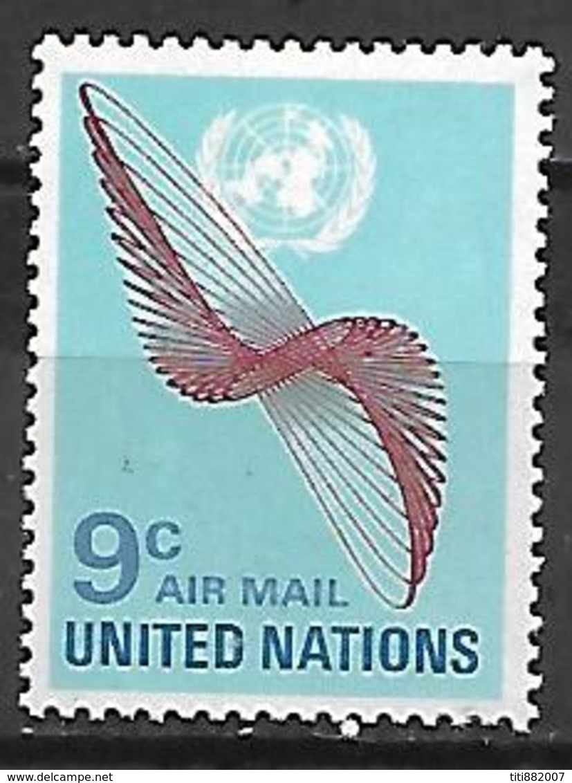 NATIONS UNIES  /   ONU  -  Poste Aérienne  -  1972.   Y&T N° 15 *  .  Aile Stylisée - Posta Aerea