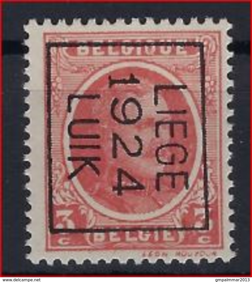 HOUYOUX Nr. 192 België Typografische Voorafstempeling Nr. 102 B  LIEGE  1924  LUIK  ! - Typografisch 1922-31 (Houyoux)