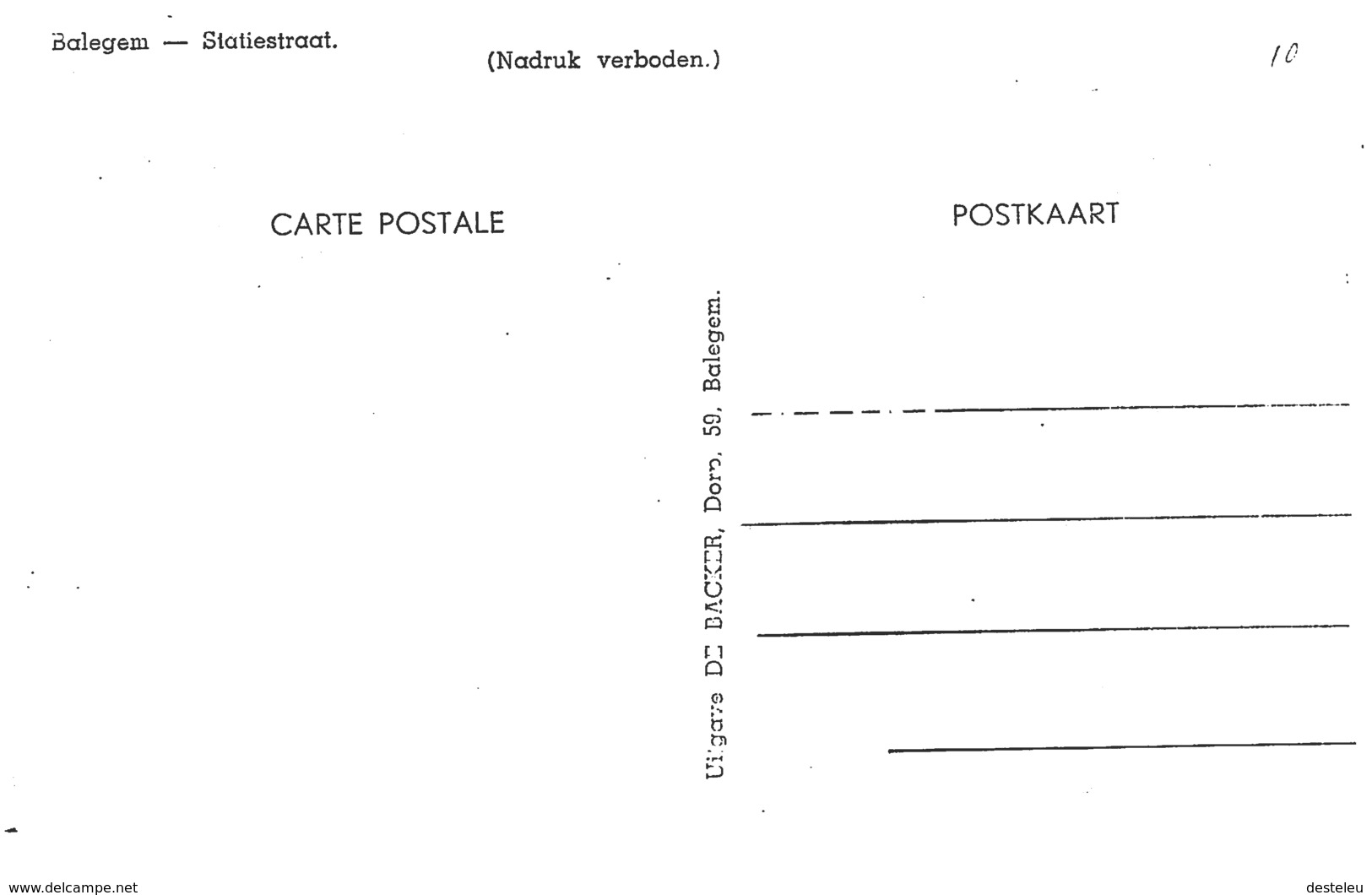 Fotokaart Statiestraat - Balegem - Oosterzele