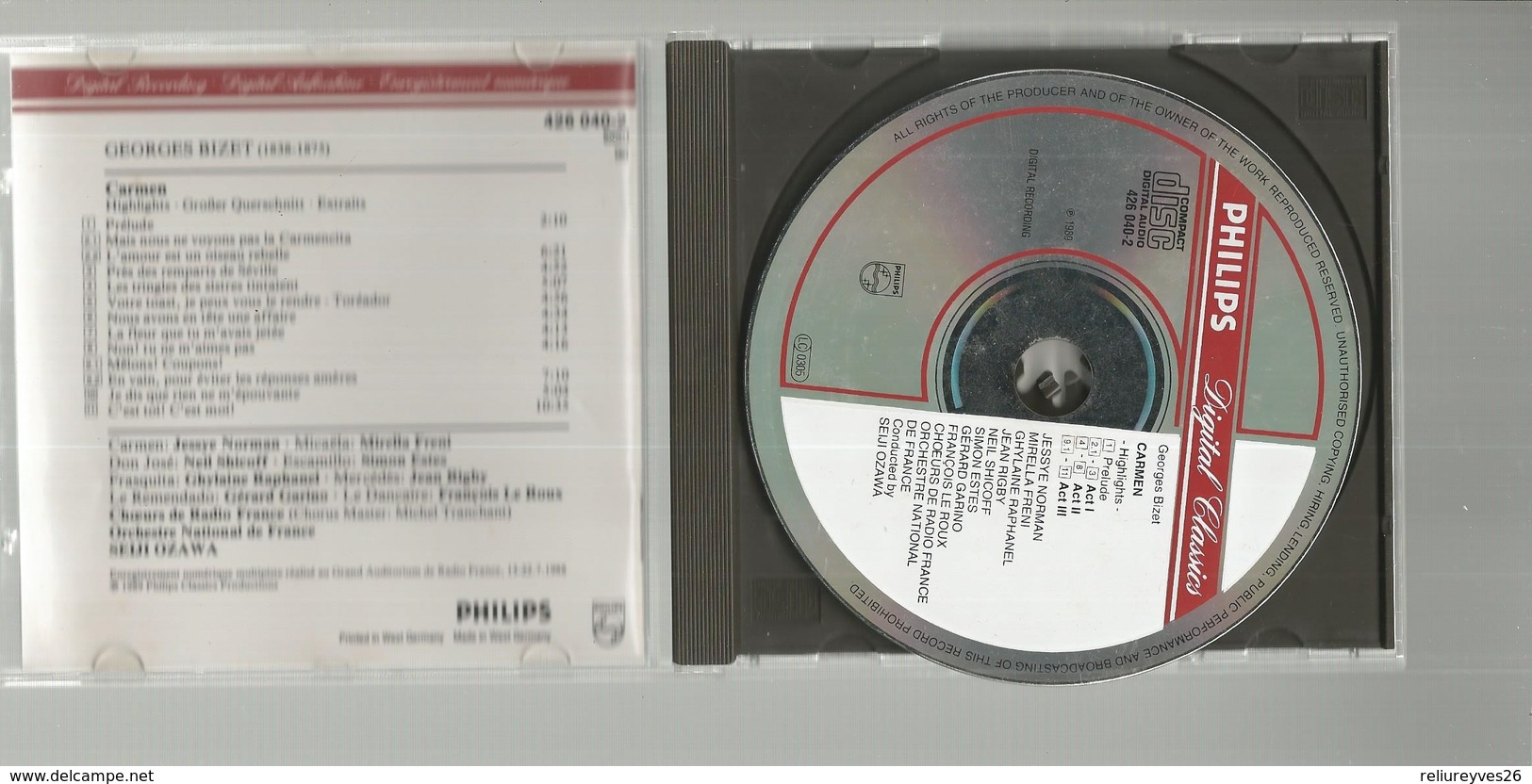 CD. Jessye Norman - Carmen  De Bizet , Ed. Philips 1989 - Opera