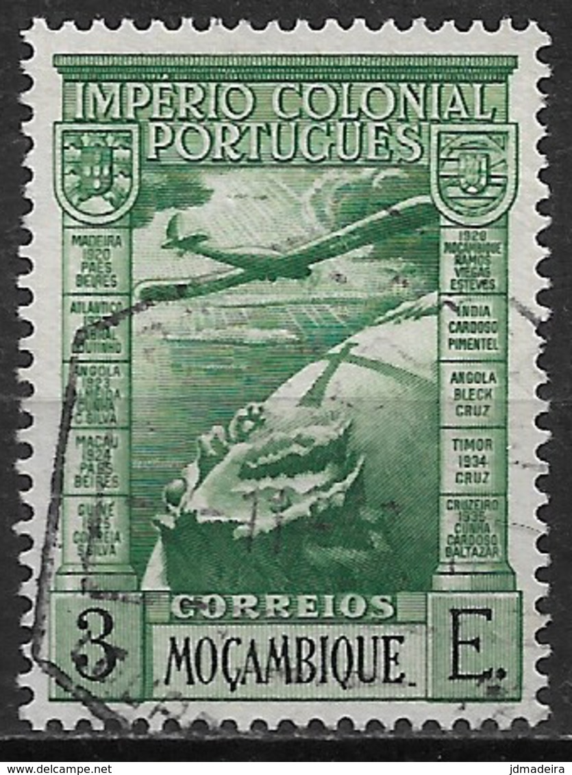 Mocambique – 1938 Airmail Imperio Colonial Português 3 E. Used Stamp - Mozambique