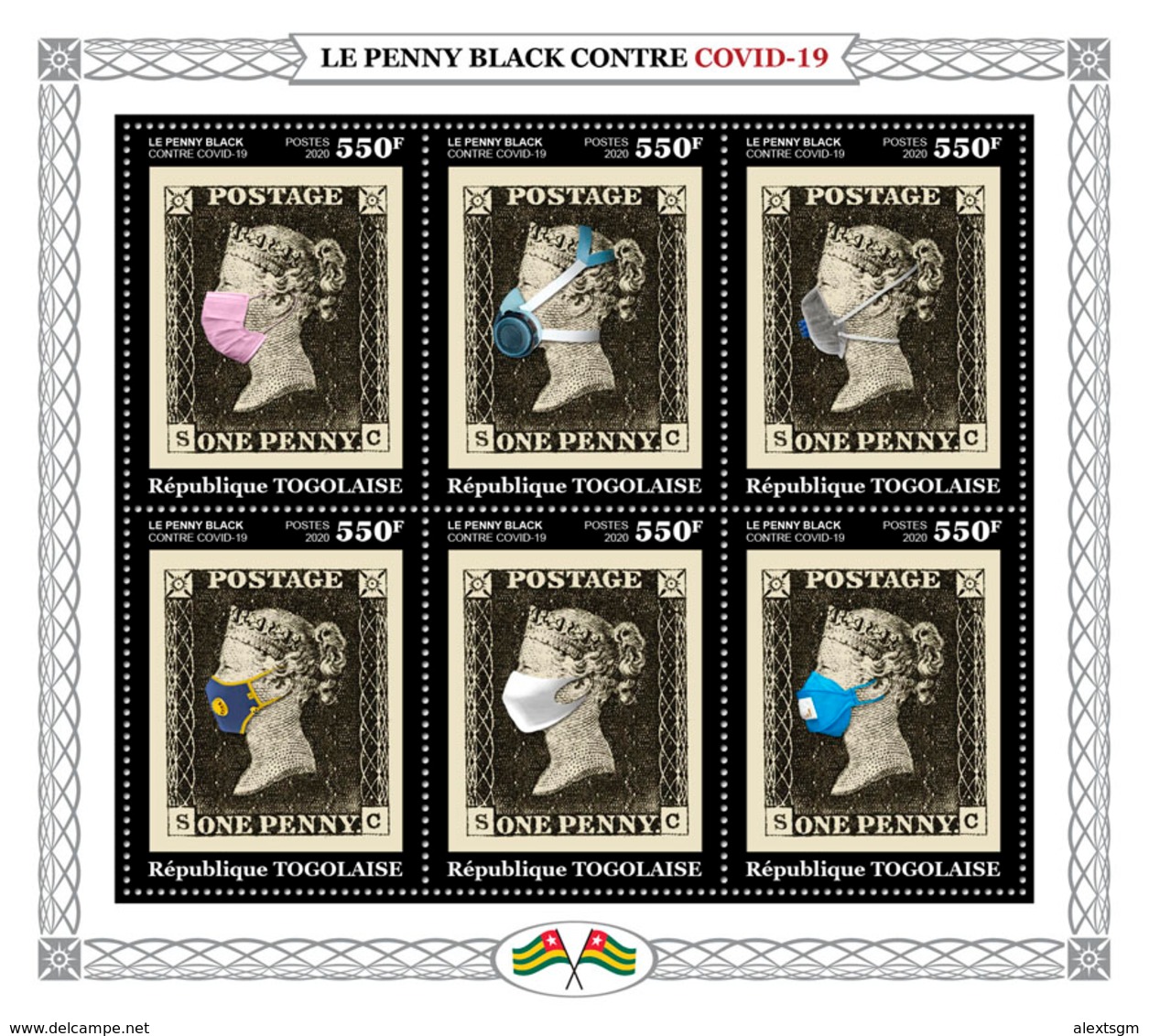 TOGO 2020 - Penny Black COVID-19. Official Issue [TG200258a] - Maladies