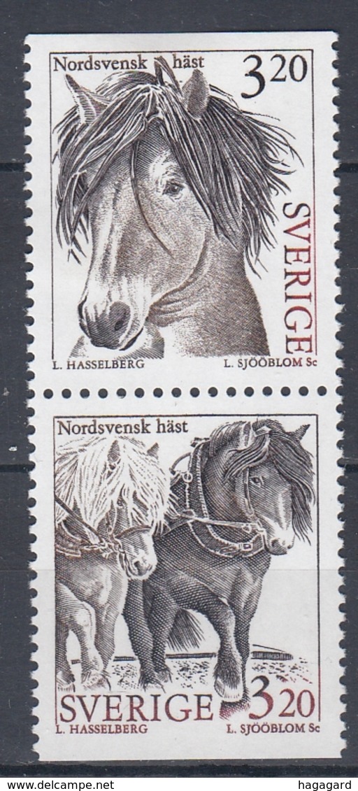 +Sweden 1994. Horses. Pair. Michel 1804-05. MNH(**) - Nuovi