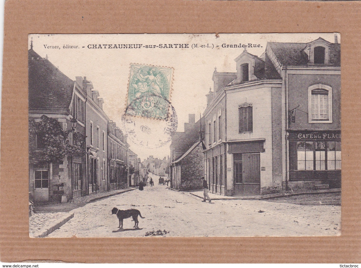 CPA 49 Chateauneuf-sur-Sarthe Grande Rue - Chateauneuf Sur Sarthe