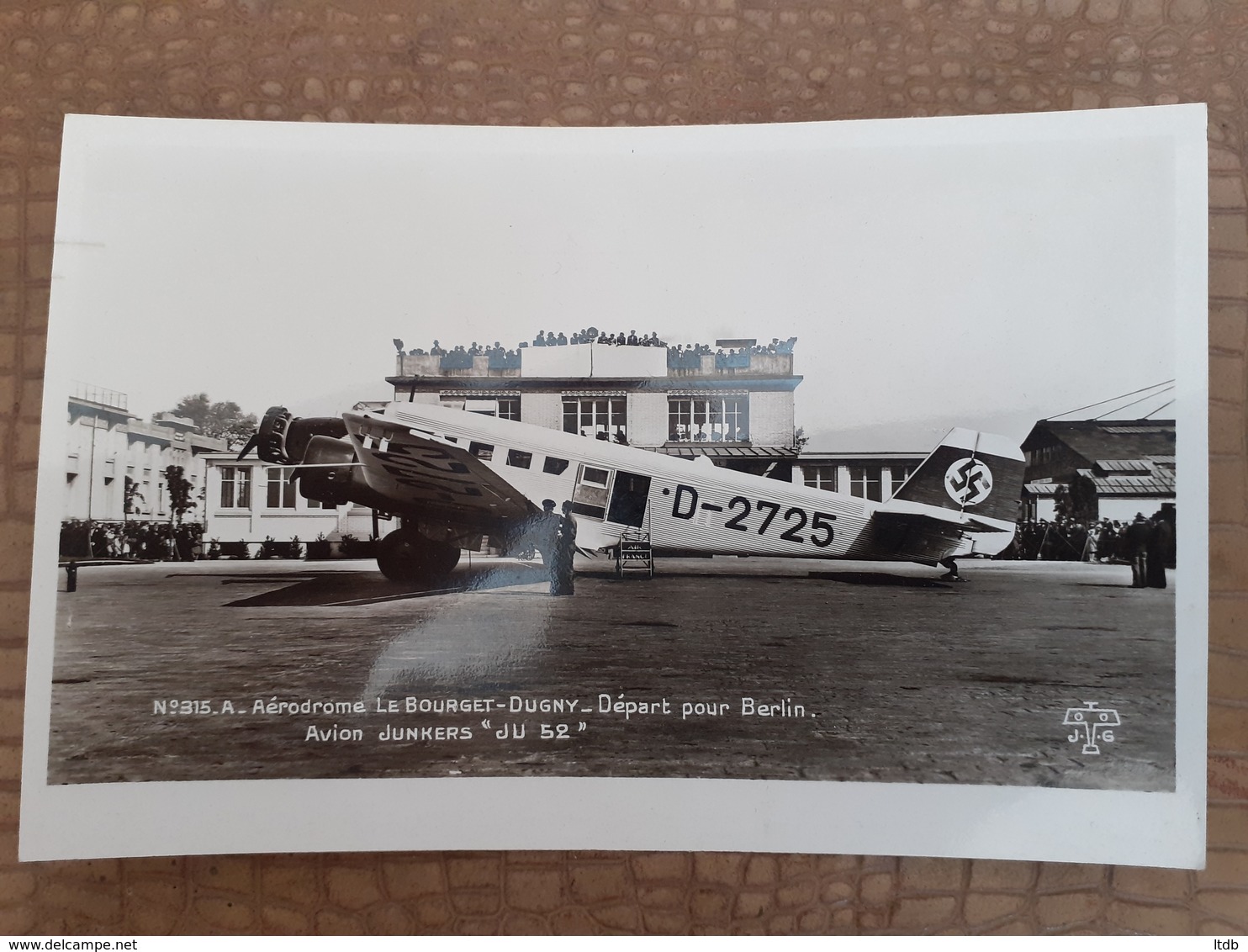 Aéroport Le Bourget-Dugny  Départ Pour Berlin Avion Junkers JU52. Superbe - Aéroports De Paris