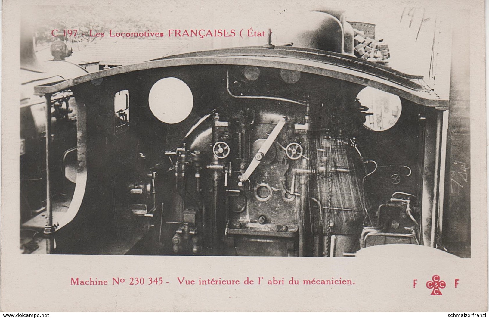 AK Les Locomotives Francaises Etat C 197 Locomotive Machine No 230 345 Interieur Chemin De Fer Train - Eisenbahnen