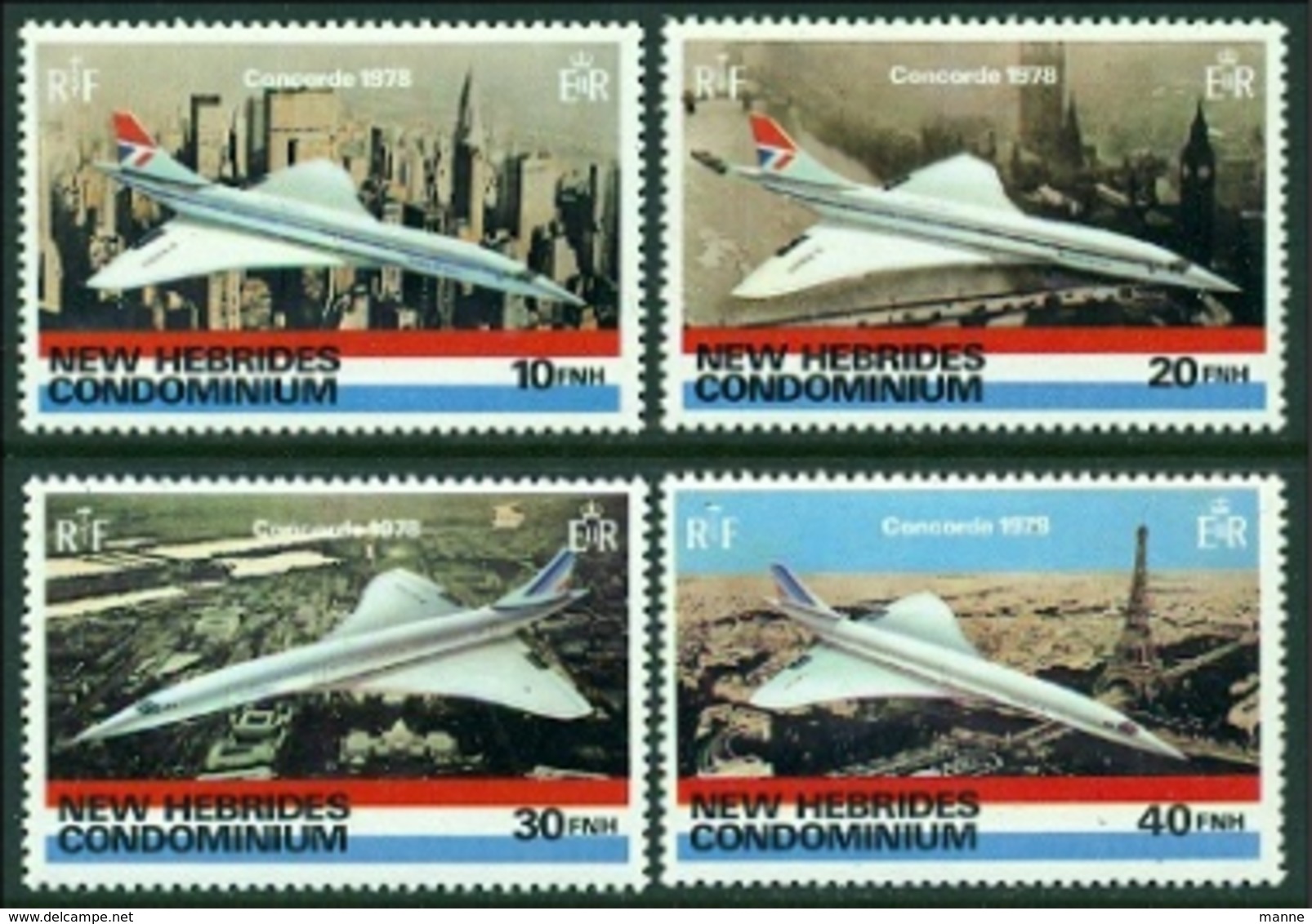 -New Hebrides-1978-"Concord Plane" MH (*) - Unused Stamps