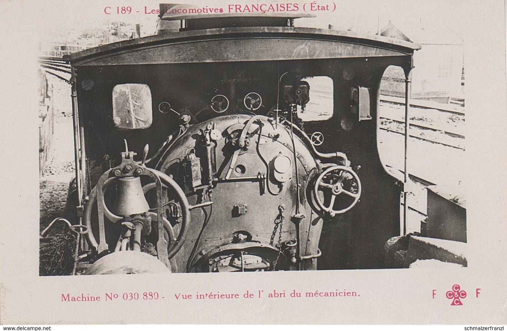 AK Les Locomotives Francaises Etat C 189 Locomotive Machine No 030 880 Interieur Chemin De Fer Train - Treinen