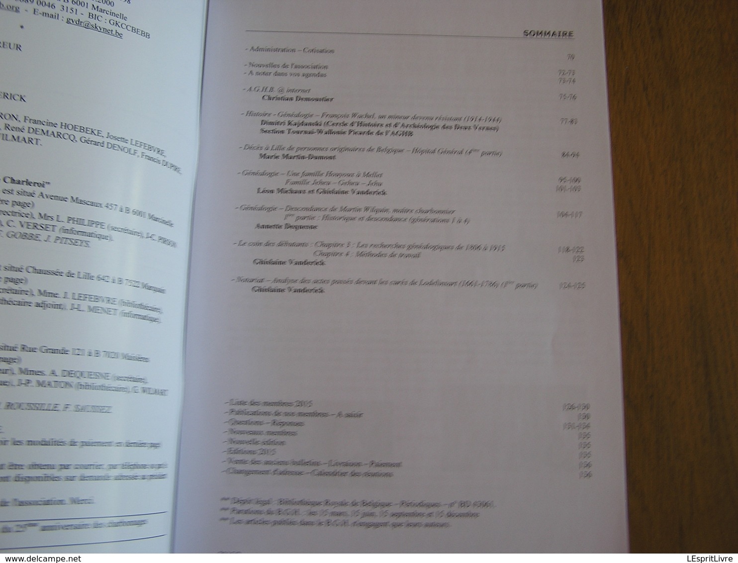 BULLETIN GENEALOGIQUE HAINUYER N° 102 Régionalisme Hainaut Généalogie Hôpital Lille Houyoux Mellet Wilquin Charbonnier - Belgique