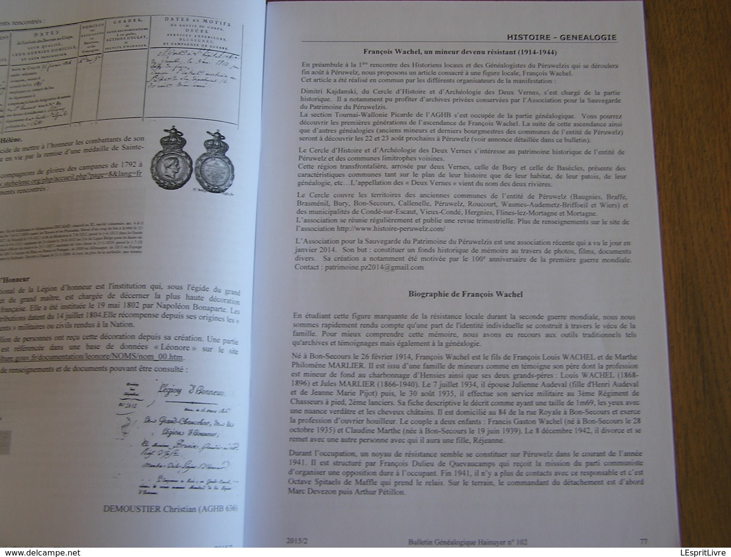 BULLETIN GENEALOGIQUE HAINUYER N° 102 Régionalisme Hainaut Généalogie Hôpital Lille Houyoux Mellet Wilquin Charbonnier - Belgique