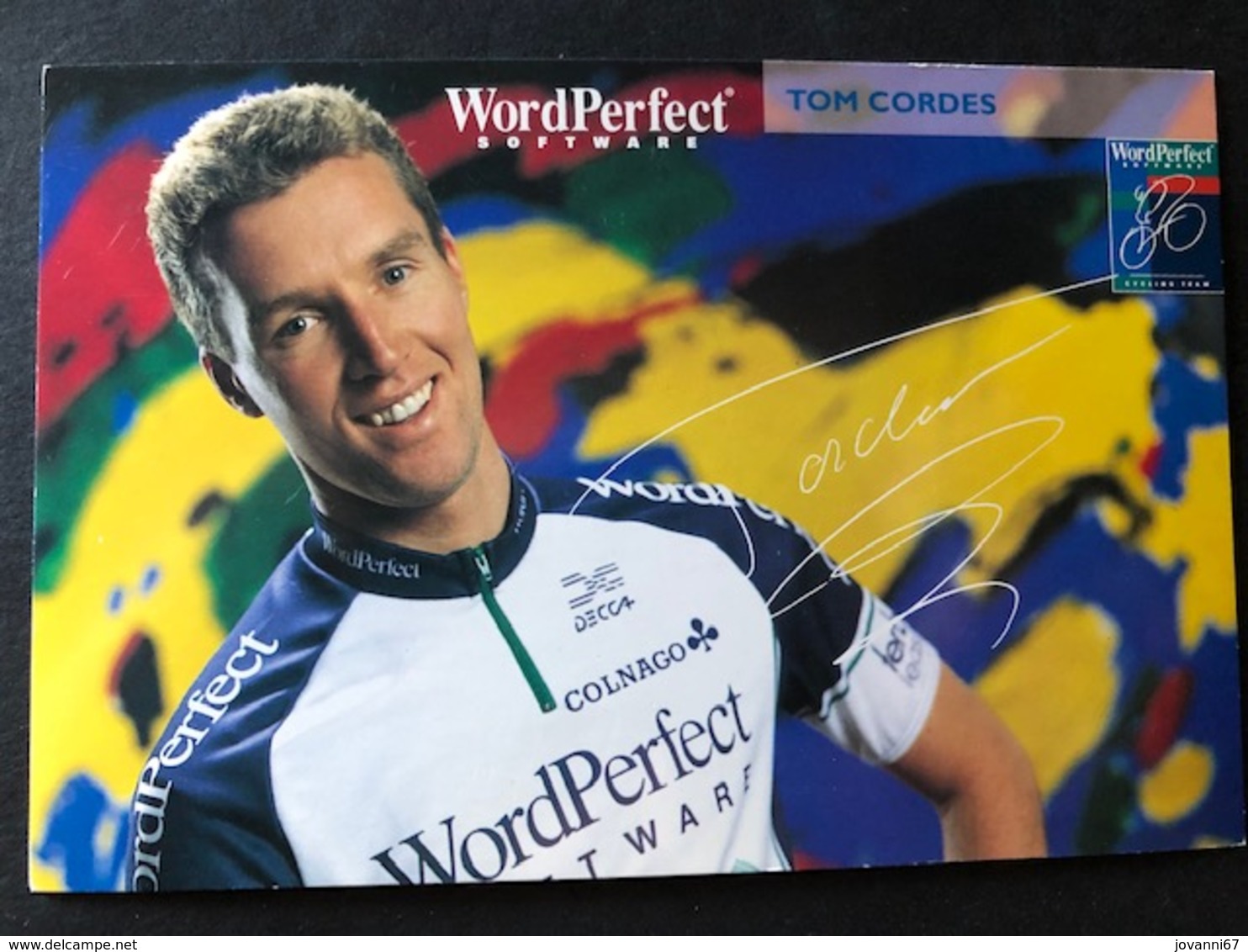 Tom Cordes - WordPerfect -  1994 - Carte / Card - Cyclists - Cyclisme - Ciclismo -wielrennen - Ciclismo