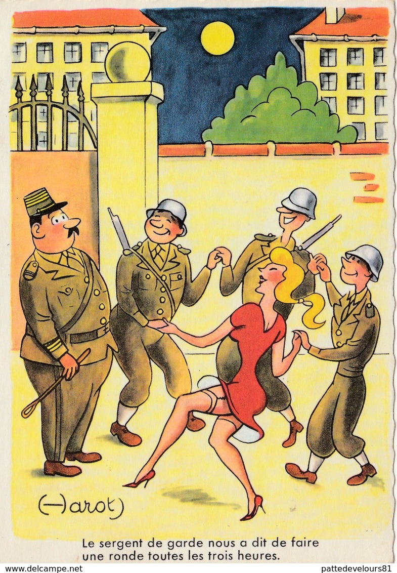 CPA Pin-up Bas Faire La Ronde Militaire Militaria Soldat Gradé Humour Illustrateur A. GONDOT N° 1148  (2 Scans) - Gondot