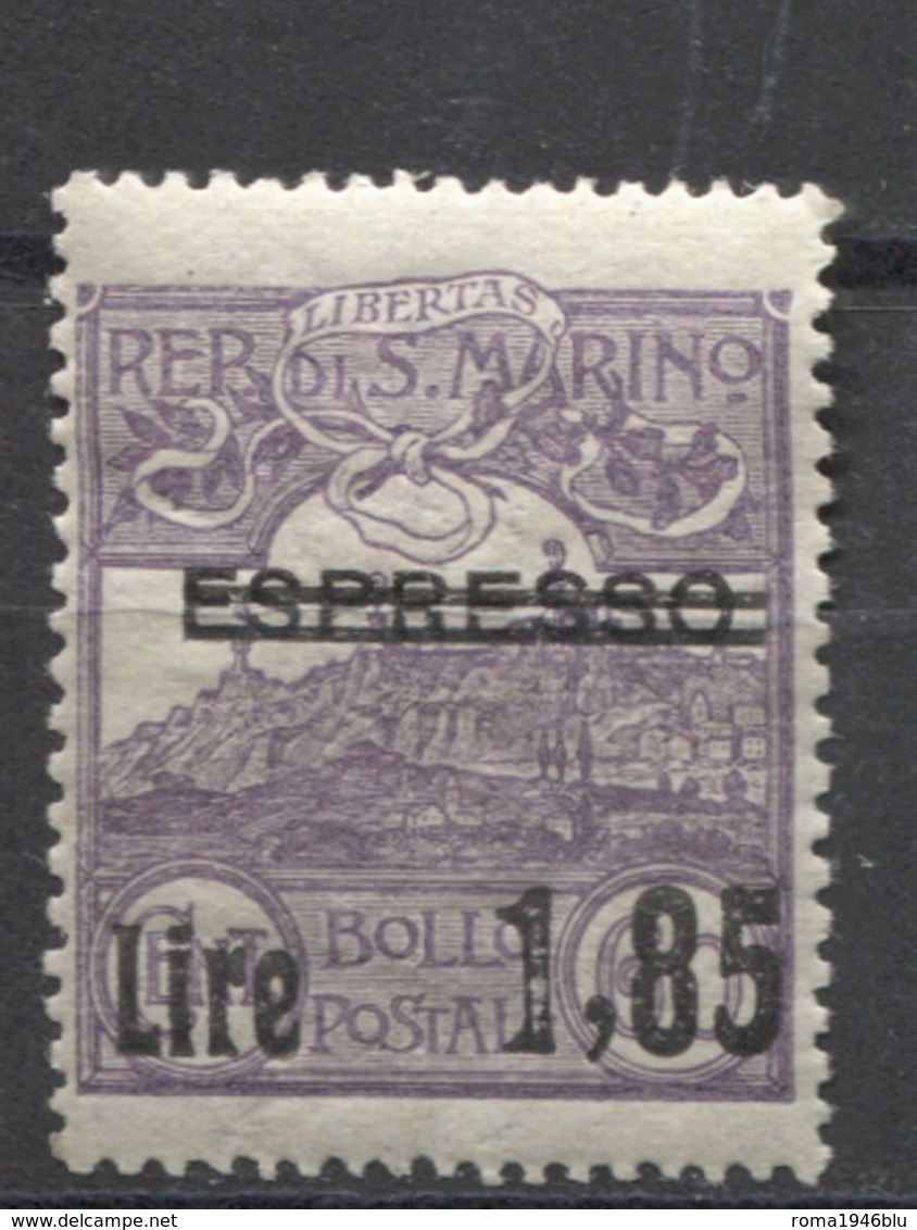 SAN MARINO 1926 1.85 SU 60 C. ** MNH CENTRATO - Unused Stamps