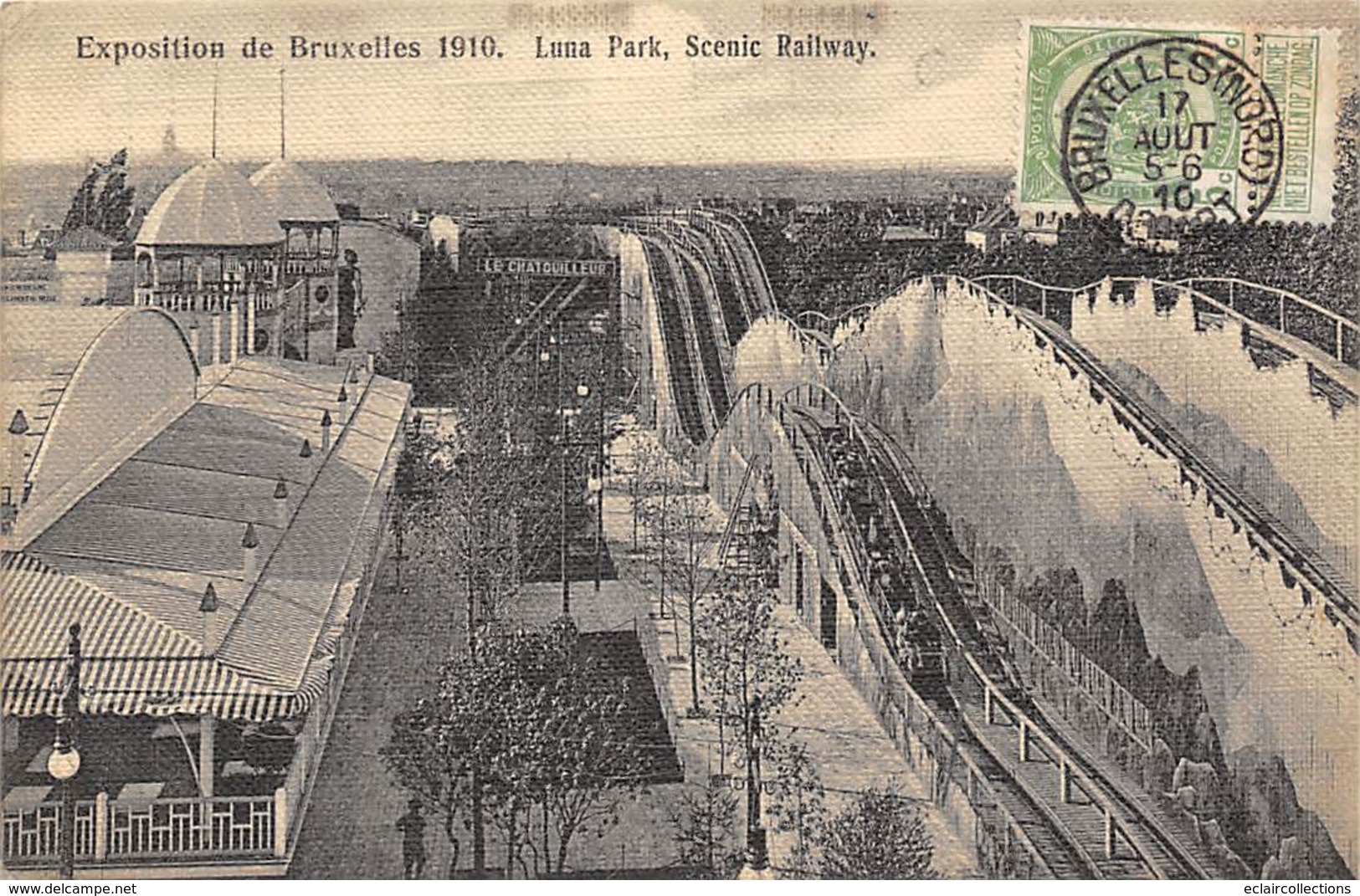 Thème: Manège - Fête Foraine :  Manège  Scenic Railway  Bruxelles 1908   (Voir Scan) - Andere & Zonder Classificatie