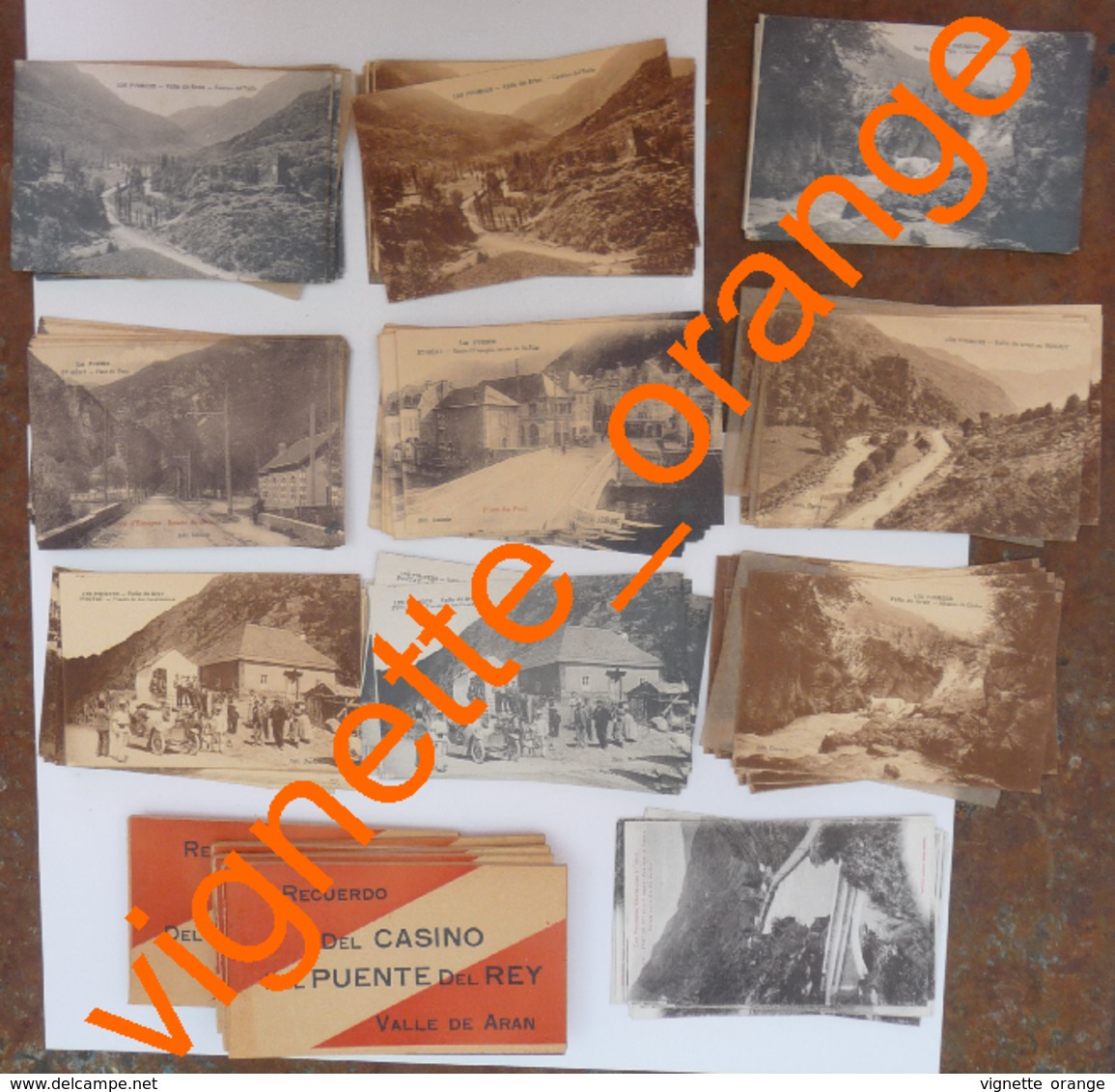 114 CARTES POSTALES + 8 CARNETS  Recuerdo Del CASINO Del PUENTE Del Rey / Vallée De Aran / Val D ' Aran / Douaniers - Other & Unclassified