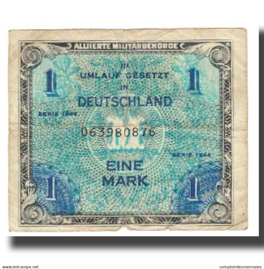 Billet, Allemagne, 1 Mark, 1944, 1944, KM:192a, TB+ - 2° Guerre Mondiale