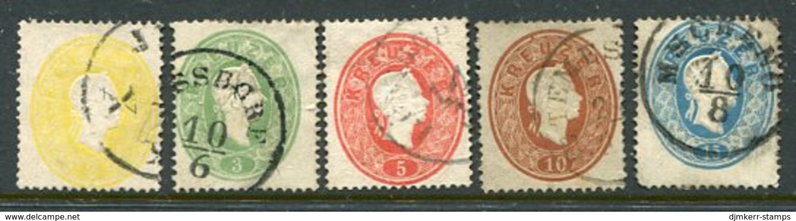 AUSTRIA 1860 Franz Joseph Set Perforated 14 Fine Used. - Gebraucht