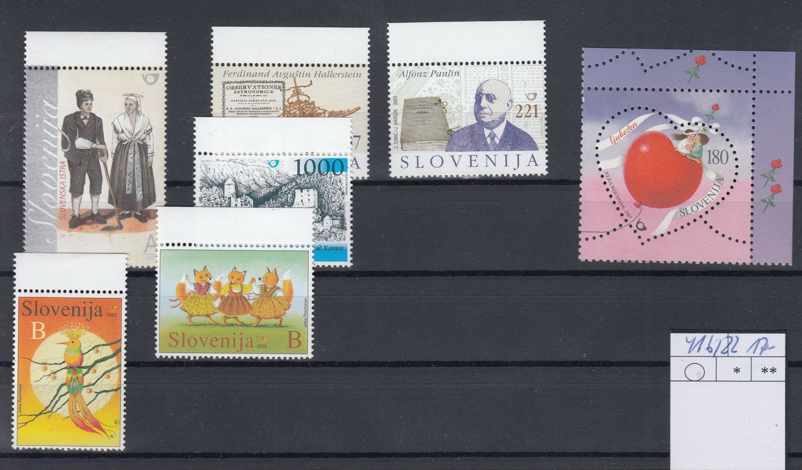 Slovenien Michel Cat.No. Mnh/** 416/422 - Slovenia