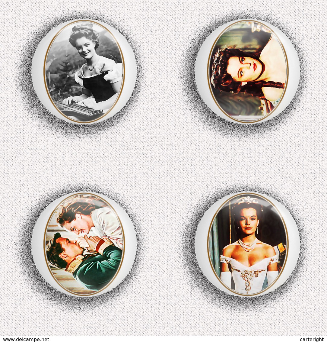 175 x Romy Schneider as Sissi film fan ART BADGE BUTTON PIN SET 1-5 (1inch/25mm diameter)