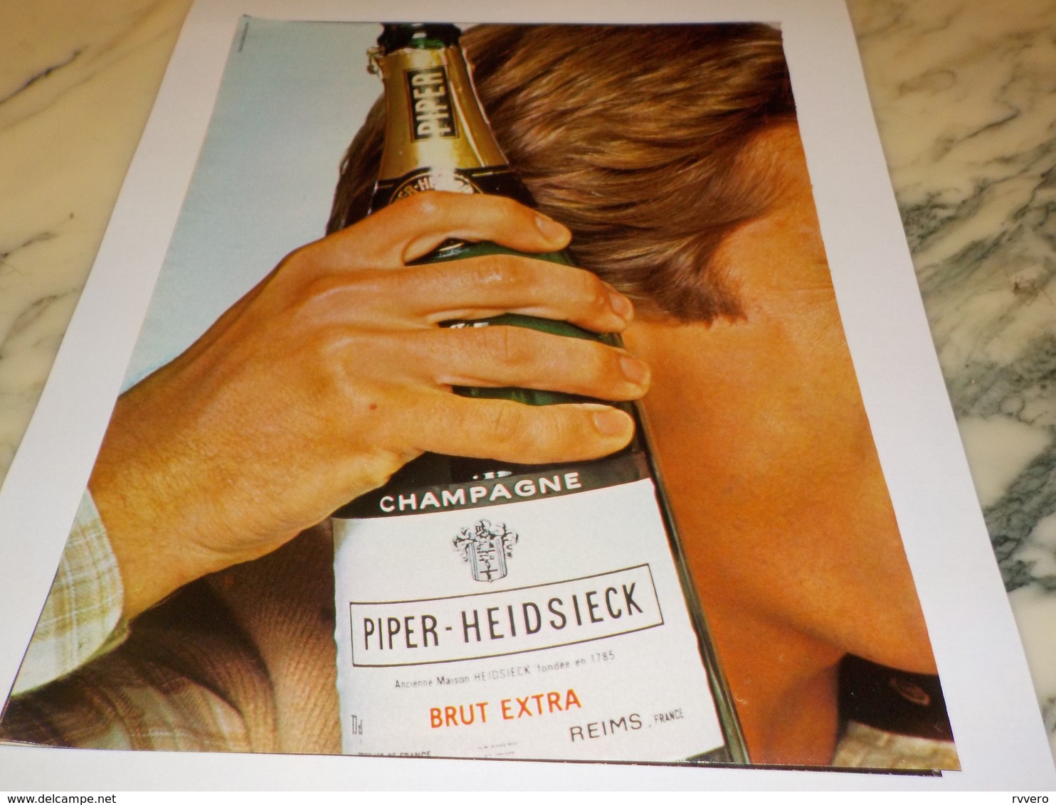 ANCIENNE PUBLICITE    CHAMPAGNE PIPER  HEIDSIECK 1978 - Alcools