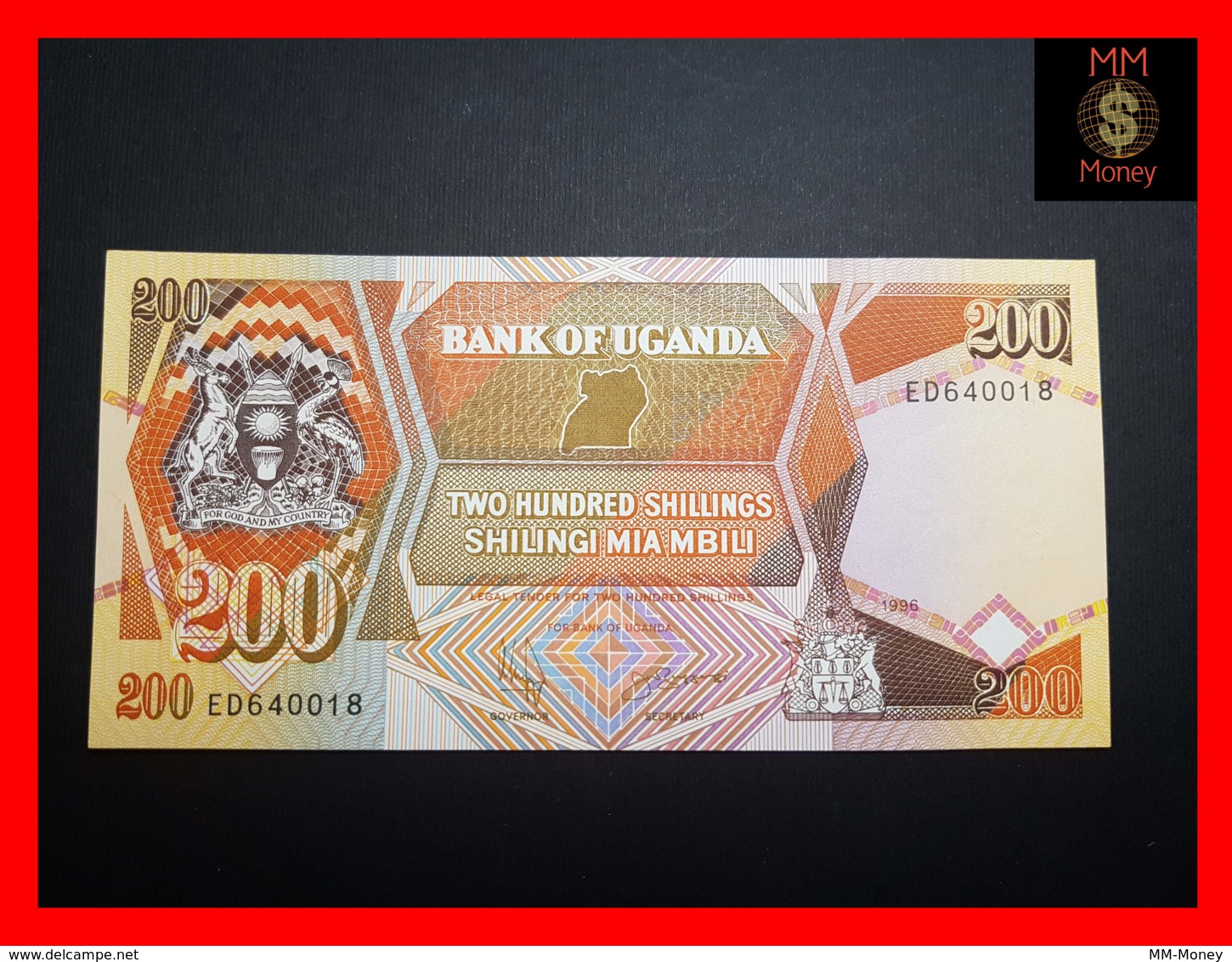 UGANDA 200 Shillings 1996 P. 32 B   UNC - Uganda