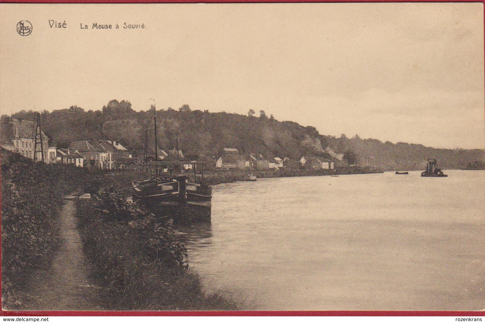 Visé : La Meuse à Souvré Wezet Barge Peniche Binnenschip (En Très Bon état) (In Zeer Goede Staat) - Wezet