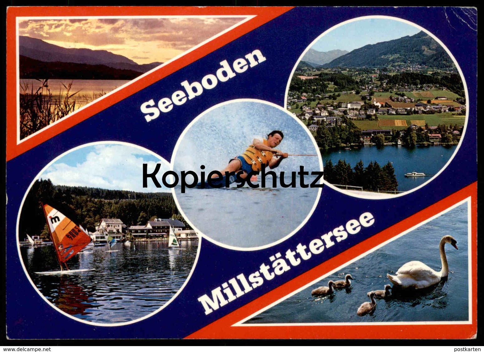 ÄLTERE POSTKARTE SEEBODEN MILLSTÄTTERSEE WASSERSKI Water Ski Nautique Waterski Ansichtskarte AK Postcard - Wasserski