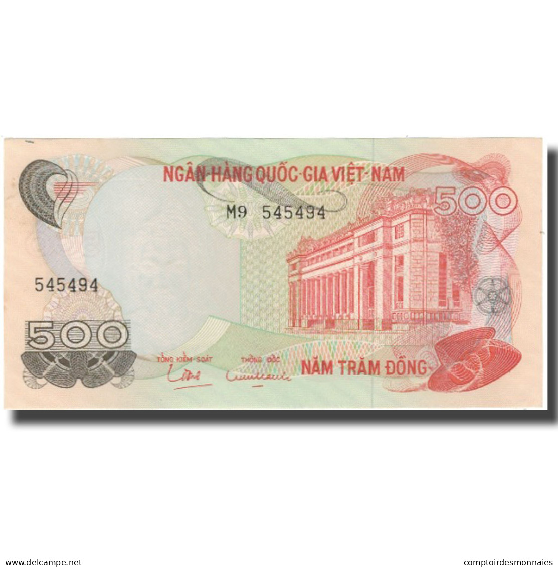 Billet, South Viet Nam, 500 D<ox>ng, KM:28a, SPL - Vietnam