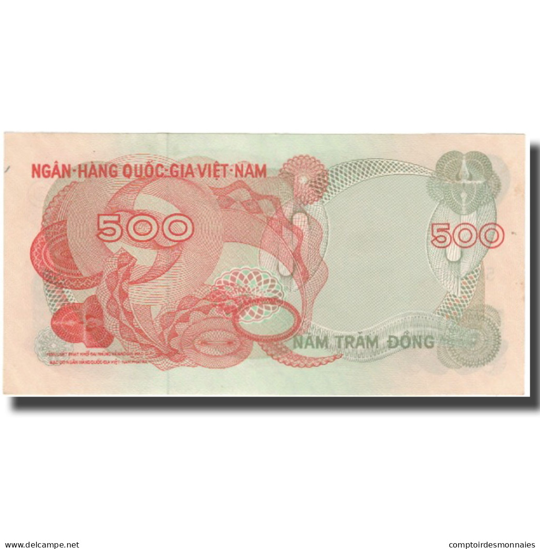 Billet, South Viet Nam, 500 D<ox>ng, KM:28a, SPL - Vietnam