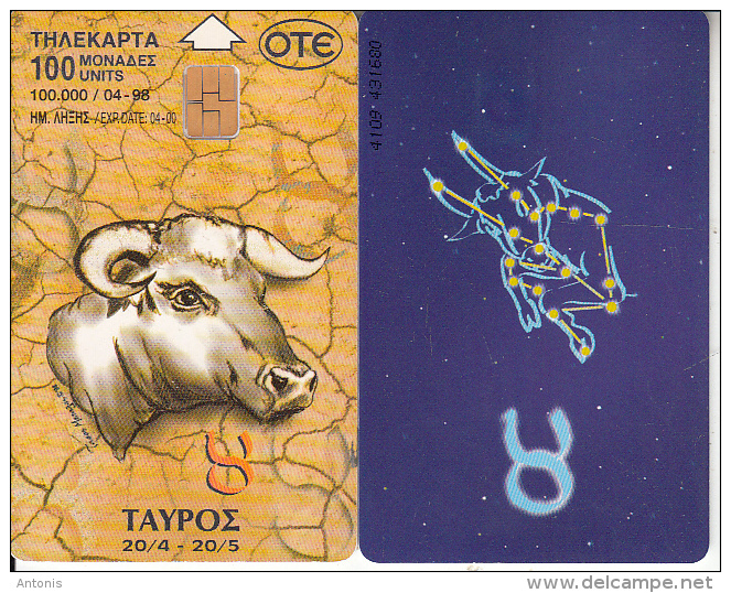 GREECE - Zodiac/Taurus, 04/98, Used - Griechenland