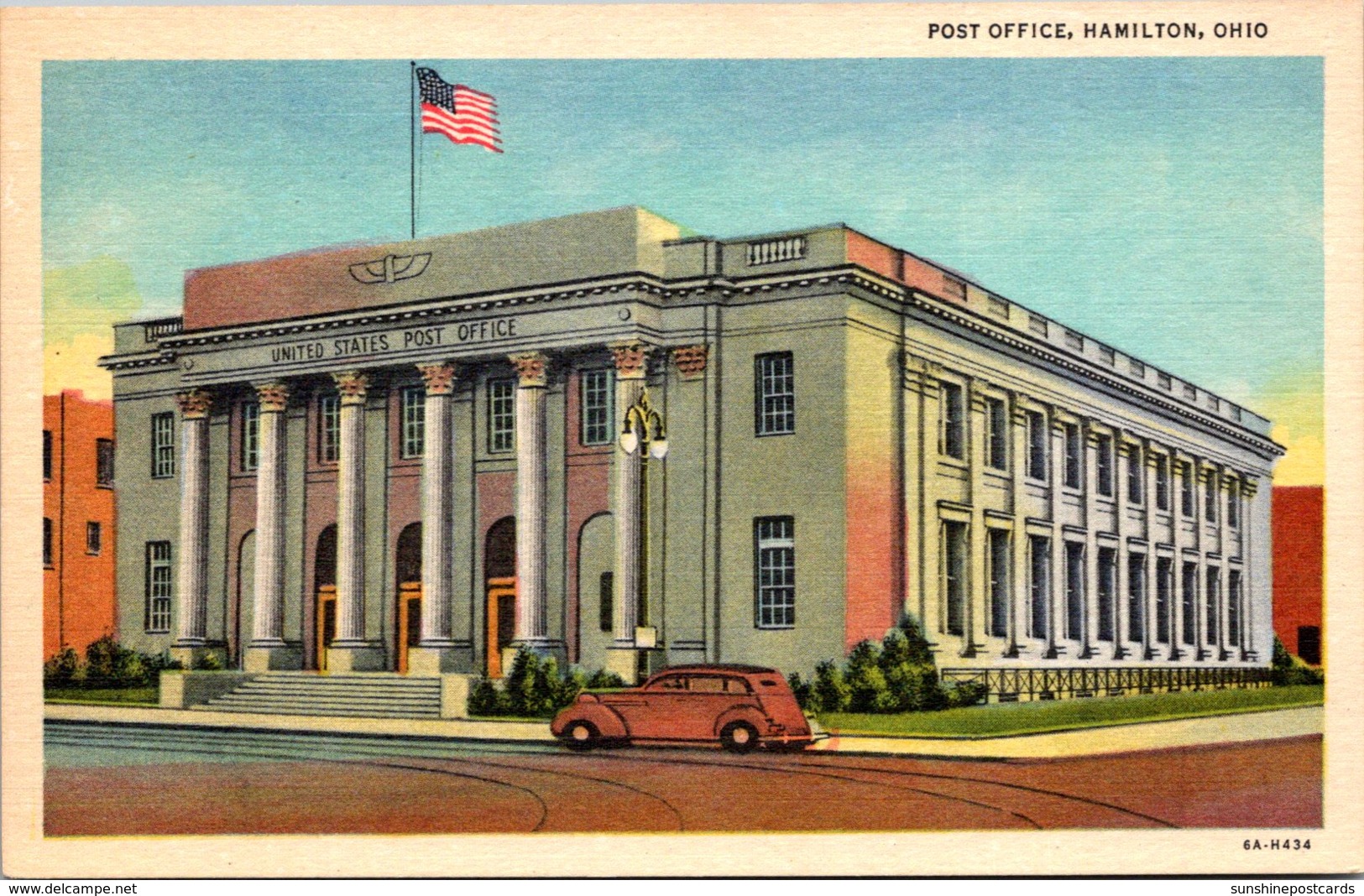 Ohio Hamilton Post Office Curteich - Hamilton