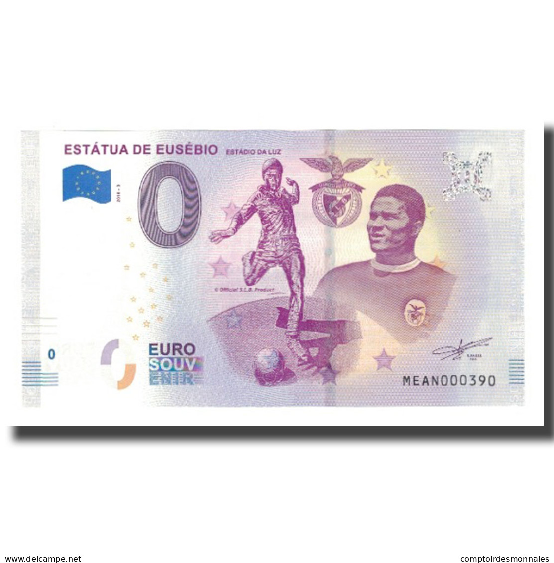 Portugal, Billet Touristique - 0 Euro, Portugal - Lisboa - La Statue De Eusébio - Autres & Non Classés