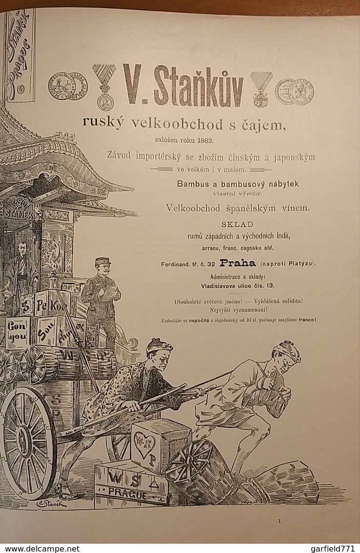 KALENDAR Zlate PRAHY 1895 Almanach II - Illustrateurs A. Mucha - J. Otto - Pavel Krober etc...