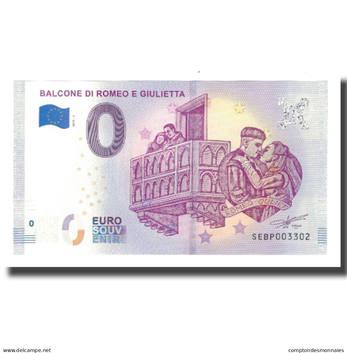 Italie, Billet Touristique - 0 Euro, Italy - Verone - Le Balcon De Roméo Et - Other & Unclassified