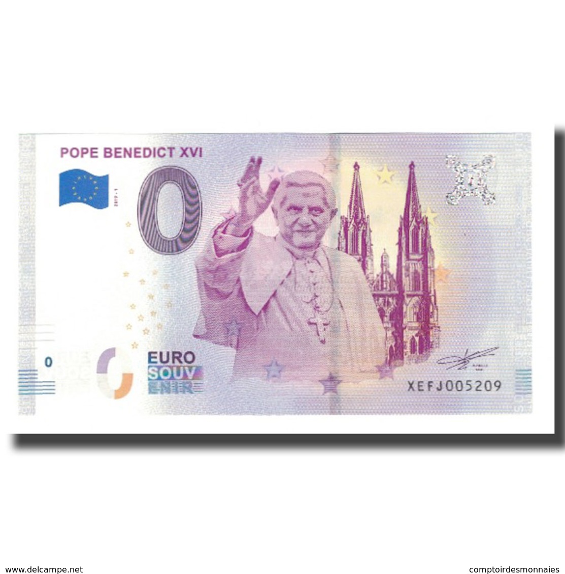 Vatican, Billet Touristique - 0 Euro, Vatican - Italy - Le Pape Benoît XVI - Otros & Sin Clasificación