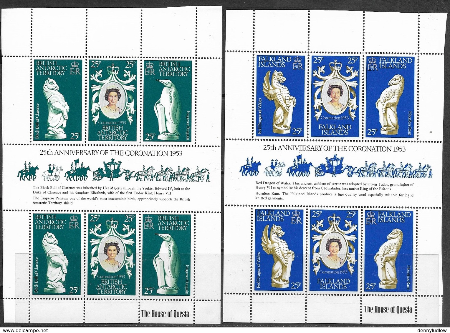 British Antarctic Territory  1978  Sc#71 & Falkland Sc#275  MNH   2016 Scott Value $10 - Unused Stamps