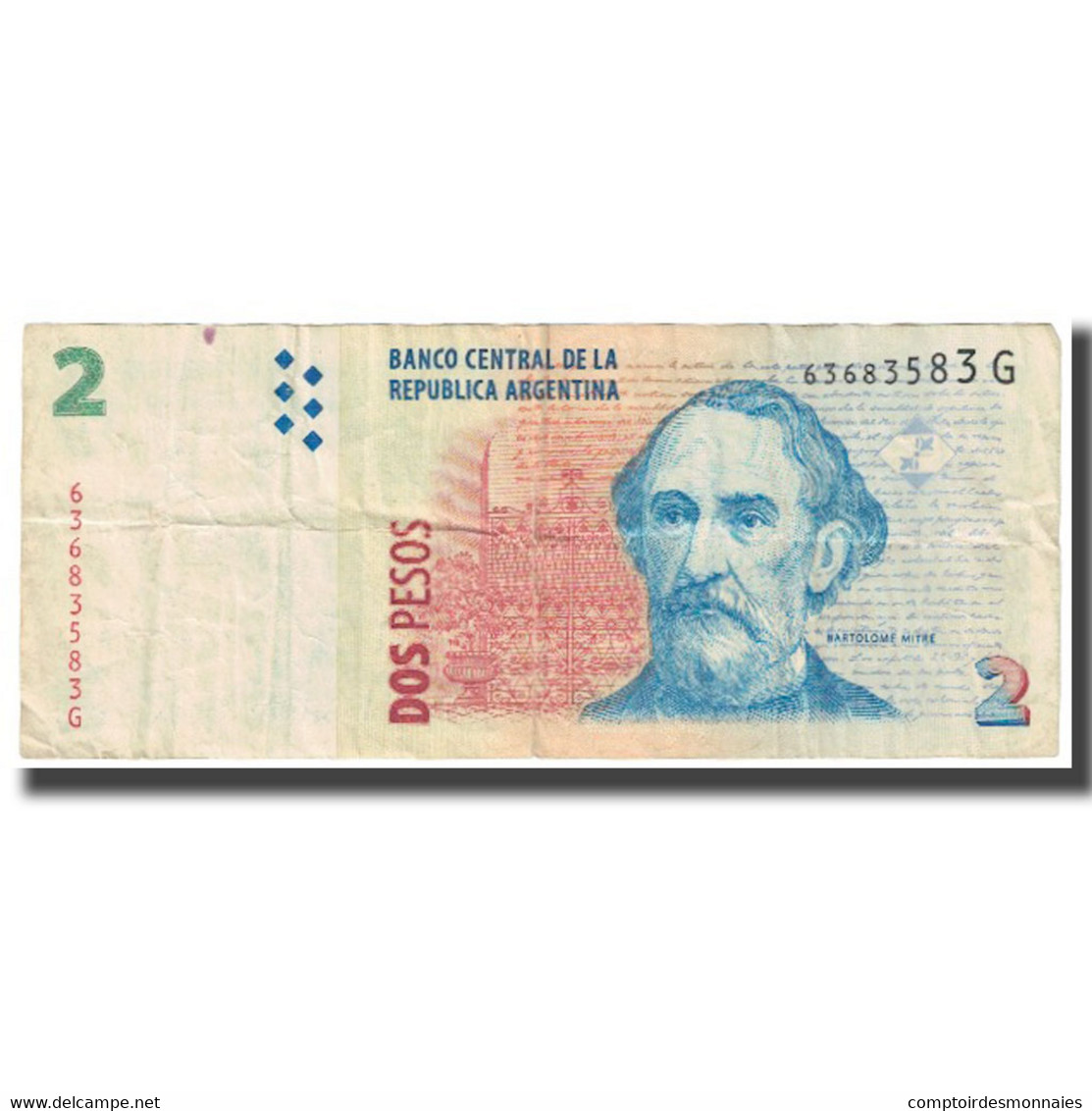 Billet, Argentine, 2 Pesos, KM:352, TB+ - Argentina