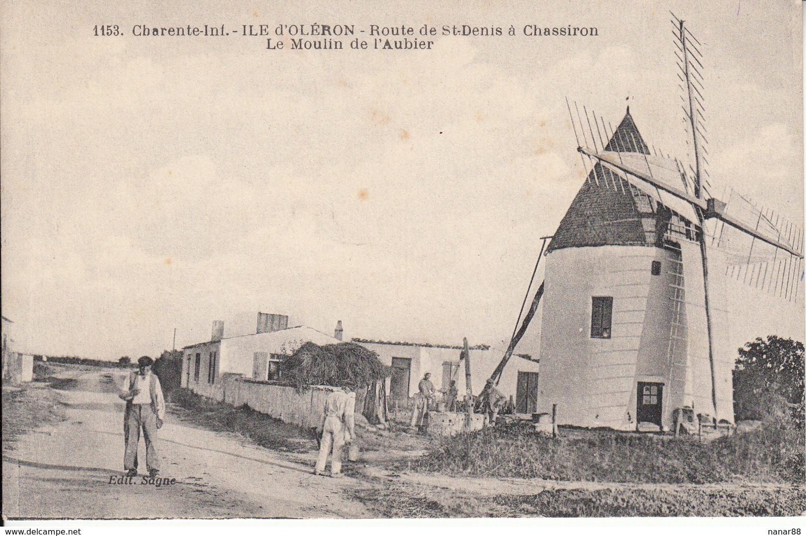 17 - Oléron - Moulin De L'Aubier - CPA Animée - Ile D'Oléron